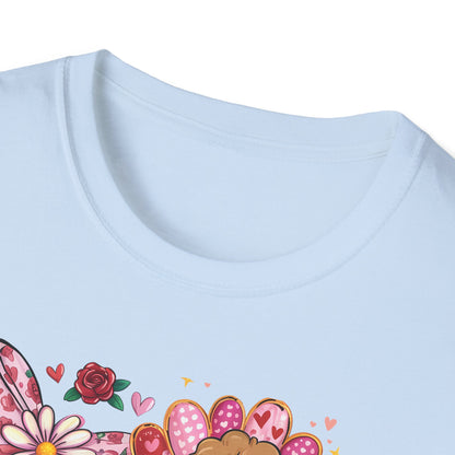 Adorable Valentine's Cupid & Love Heart T-Shirt - Sweet Roses & Bows Tee for Her | Perfect Romantic Gift