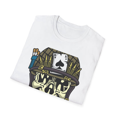 Born to Die Military Skull T-Shirt - Edgy Ace of Spades & Bullet Helmet Tee for Veterans, Bikers & Tattoo Lovers | Bold Statement Shirt