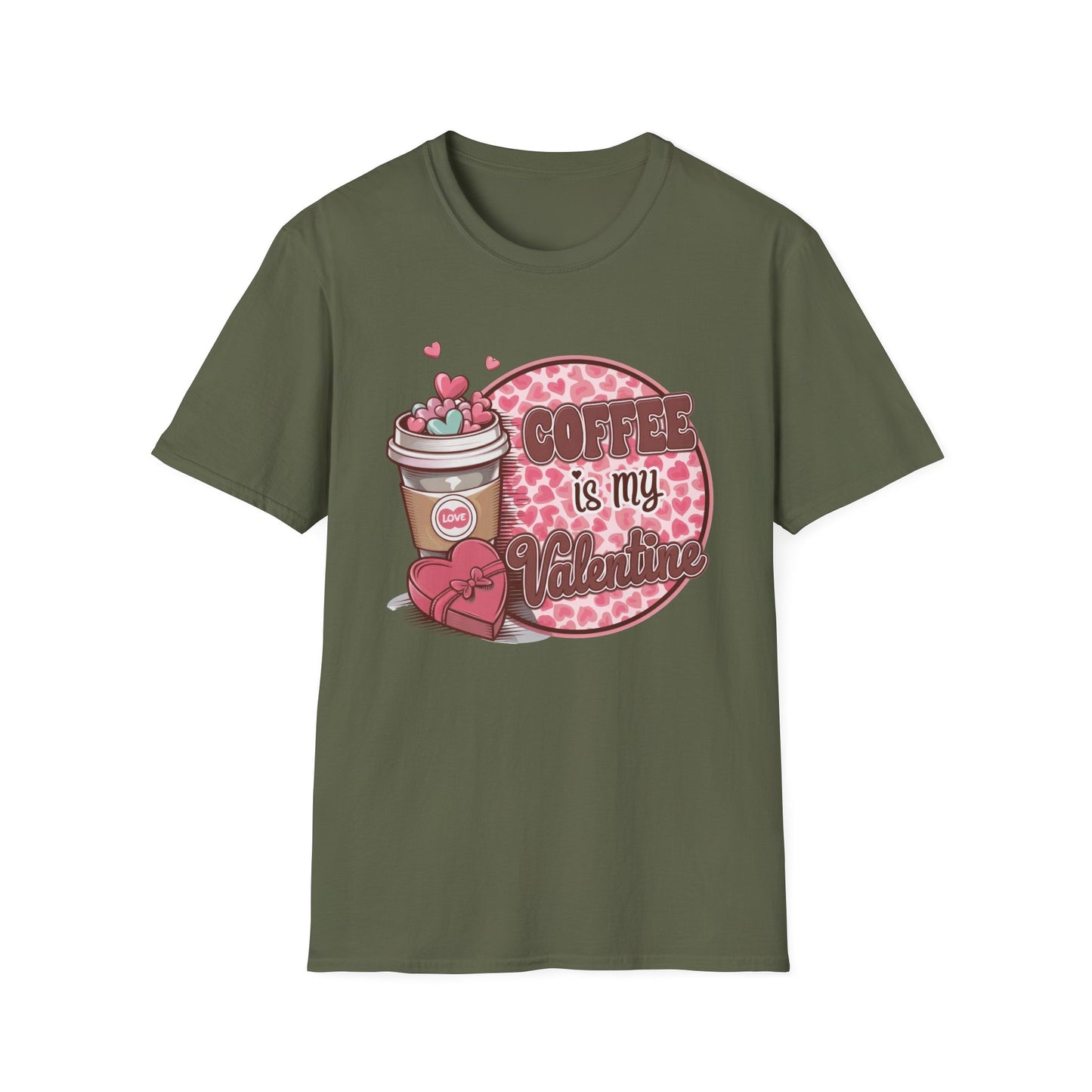 Adorable 'Coffee is My Valentine' T-Shirt | Unique Heart Coffee Lover's Tee | Perfect Valentine's Day Gift | Trendy & Sweet
