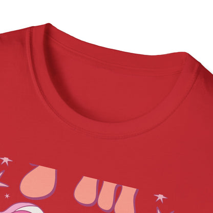 Groovy "I'm a Sucker For You" T-Shirt | Sweet Valentine's Day Love Tee | Retro Candy Heart & Lollipop Design