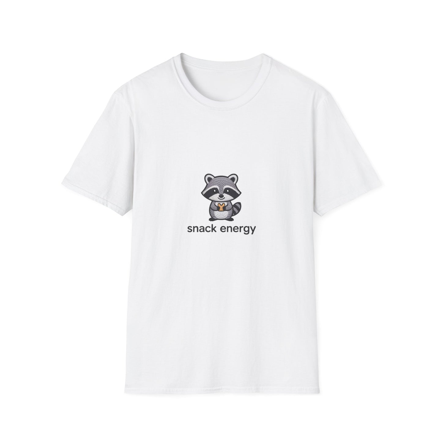 Snack Energy Raccoon T-Shirt | Adorable Trash Panda Cracker Tee | Funny Animal Lover & Foodie Gift | Premium Graphic Shirt