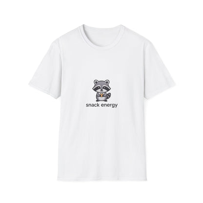 Snack Energy Raccoon T-Shirt | Adorable Trash Panda Cracker Tee | Funny Animal Lover & Foodie Gift | Premium Graphic Shirt