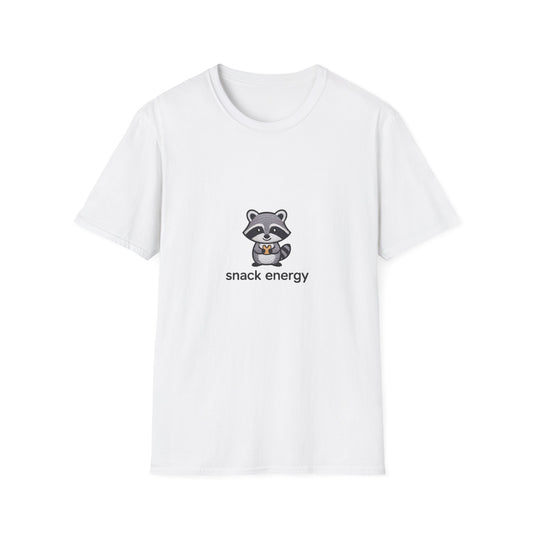 Snack Energy Raccoon T-Shirt | Adorable Trash Panda Cracker Tee | Funny Animal Lover & Foodie Gift | Premium Graphic Shirt