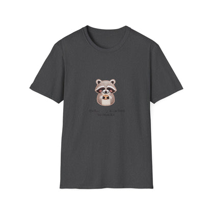 Adorable 'Emotionally Attached to Snacks' Raccoon T-Shirt - Hilarious Foodie & Animal Lover Tee - Unique Gift!