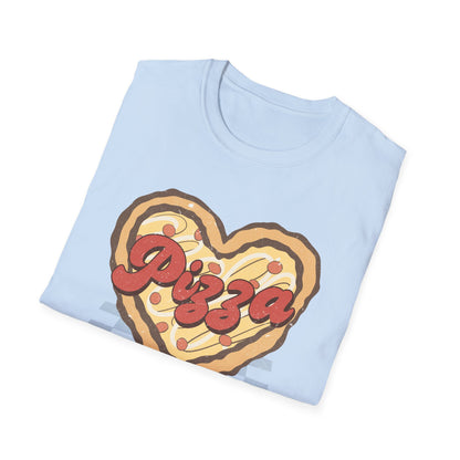 Retro Pizza Is My Valentine T-Shirt | Heart-Shaped Pizza Lover Tee | Funny Anti-Valentine Foodie Gift | Unique & Cozy