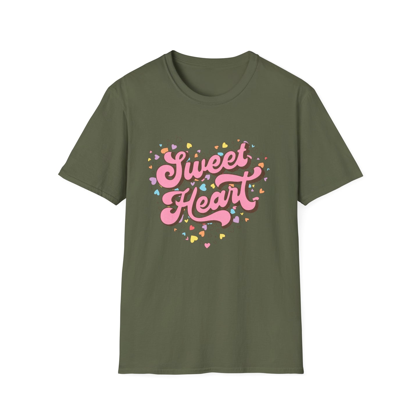 Adorable Sweet Heart T-Shirt | Retro Pastel Hearts Valentine's Day Gift for Her