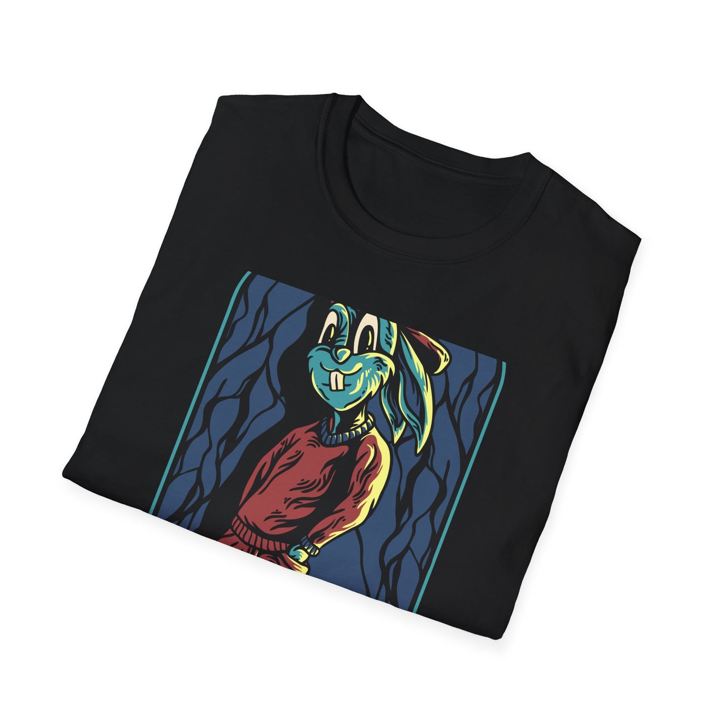 Cool Hip Hop Rabbit T-Shirt | Trendy Streetwear Bunny Tee | Vibrant Urban Animal Design | Unique & Awesome Unisex Apparel
