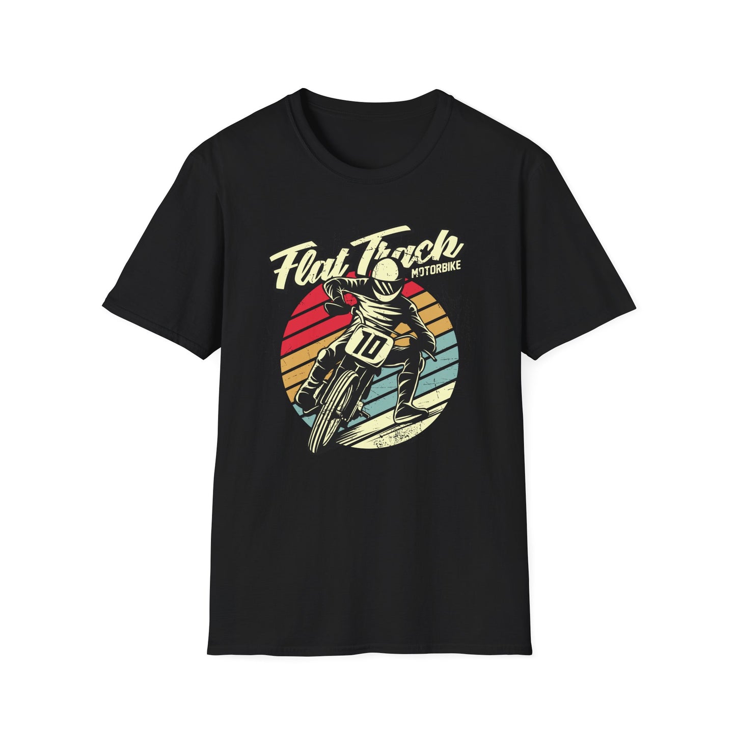 Vintage Flat Track Motorbike T-Shirt | Retro Dirt Bike Racer Tee | Awesome Adrenaline Seeker Gift