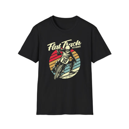 Vintage Flat Track Motorbike T-Shirt | Retro Dirt Bike Racer Tee | Awesome Adrenaline Seeker Gift