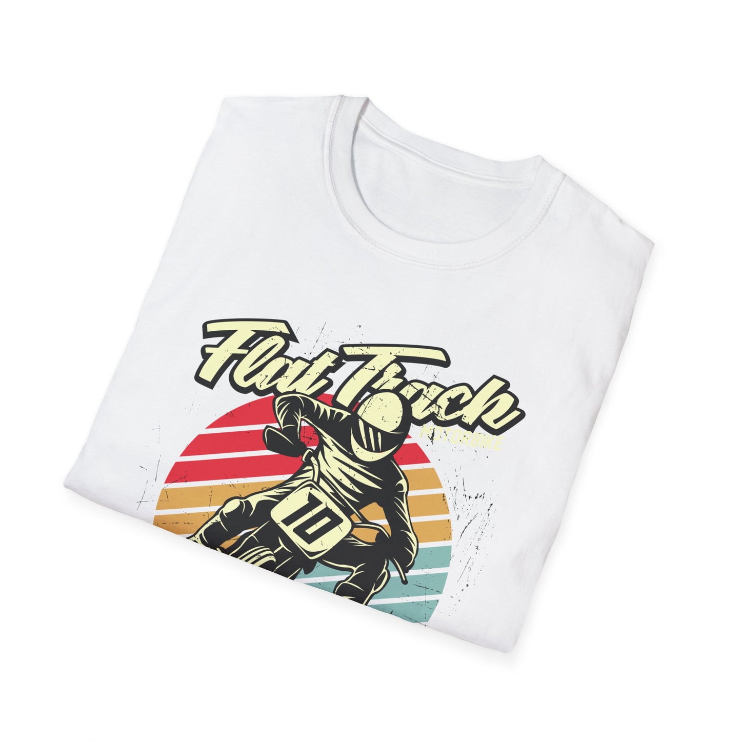 Vintage Flat Track Motorbike T-Shirt | Retro Dirt Bike Racer Tee | Awesome Adrenaline Seeker Gift