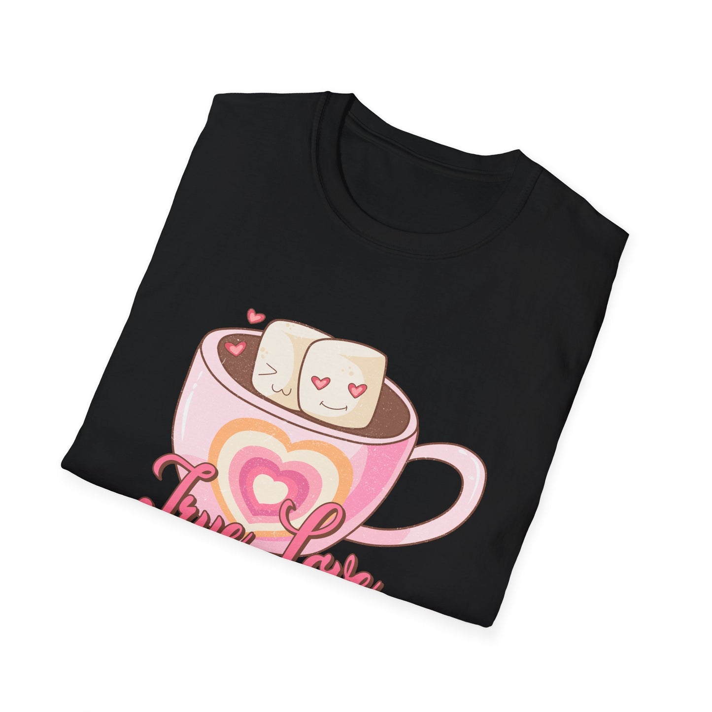 Sweet True Love Hot Chocolate T-Shirt | Adorable Marshmallow Couple Valentine's Day Gift Tee