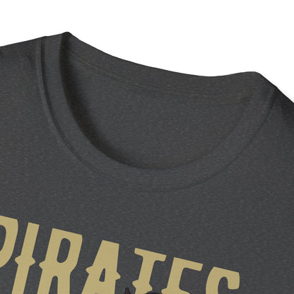 Bold Pirate Ship & Treasure T-Shirt | Work Like A Captain Play Like A Pirate Tee | Epic Adventure Lover Gift