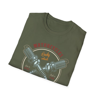 Epic Vintage Motorcycle T-Shirt for Bikers | Live to Ride Spark Plug Mechanic Tee | Bold & Premium Design