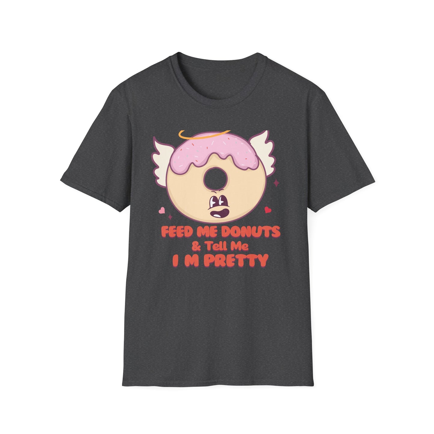 Sweet Angel Donut T-Shirt: 'Feed Me Donuts & Tell Me I'm Pretty' Funny Foodie Tee, Adorable Gift!