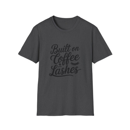 But First, Coffee & Lashes T-Shirt | Chic Morning Routine Tee for Her | Glam Caffeine Lover Top