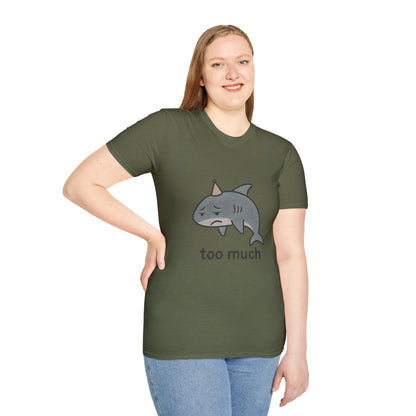 Too Much Shark Overwhelmed Meme T-Shirt
