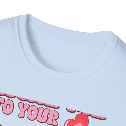 Sweet & Groovy 'Take Me To Your Candy Shop' T-Shirt | Adorable Retro Heart Lollipop Tee | Perfect Valentine's Day Gift for Candy Lovers