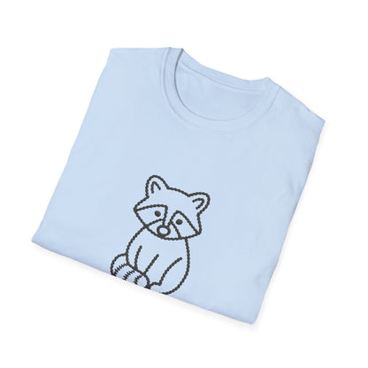 Cute Raccoon "Snack Goals" T-Shirt | Adorable Foodie Animal Lover Tee | Unique Braided Design Gift