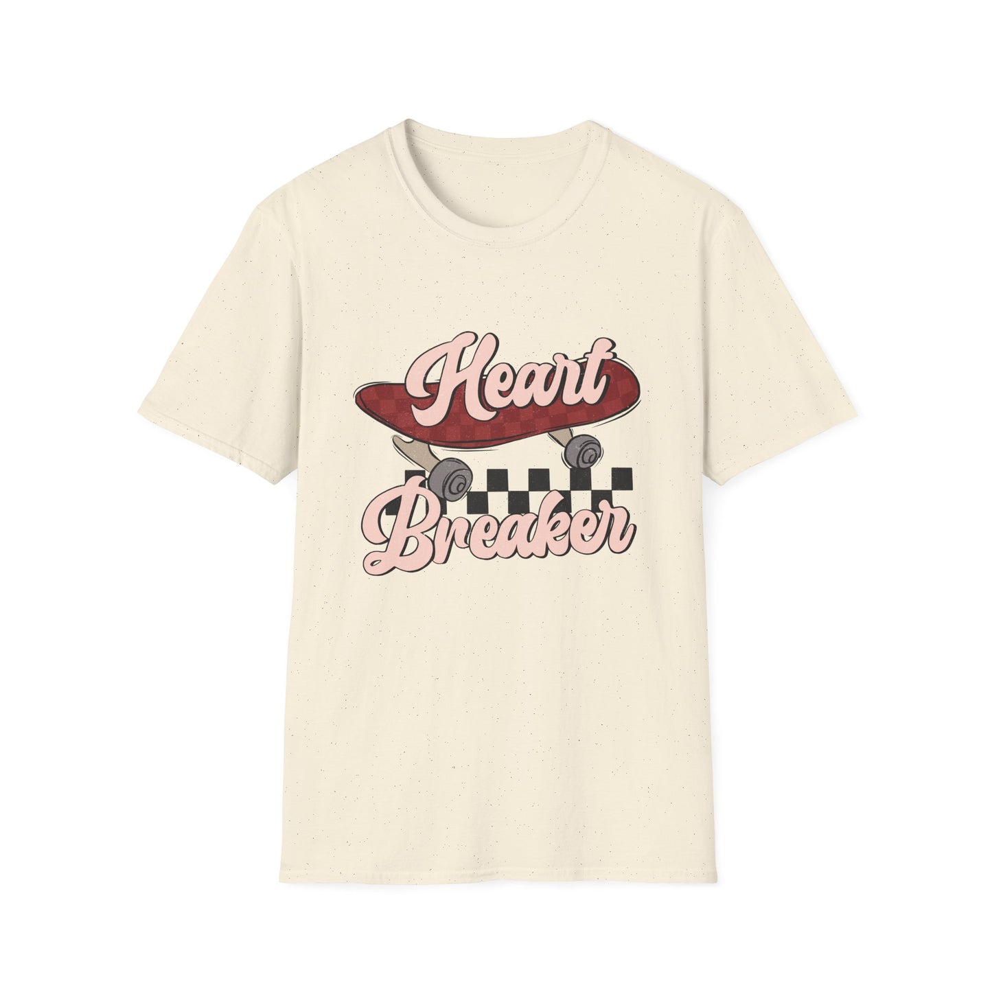 Awesome Heart Breaker Skateboard T-Shirt | Retro Vintage Skater Style Tee | Unique Grunge Graphic Top for Teens & Youth