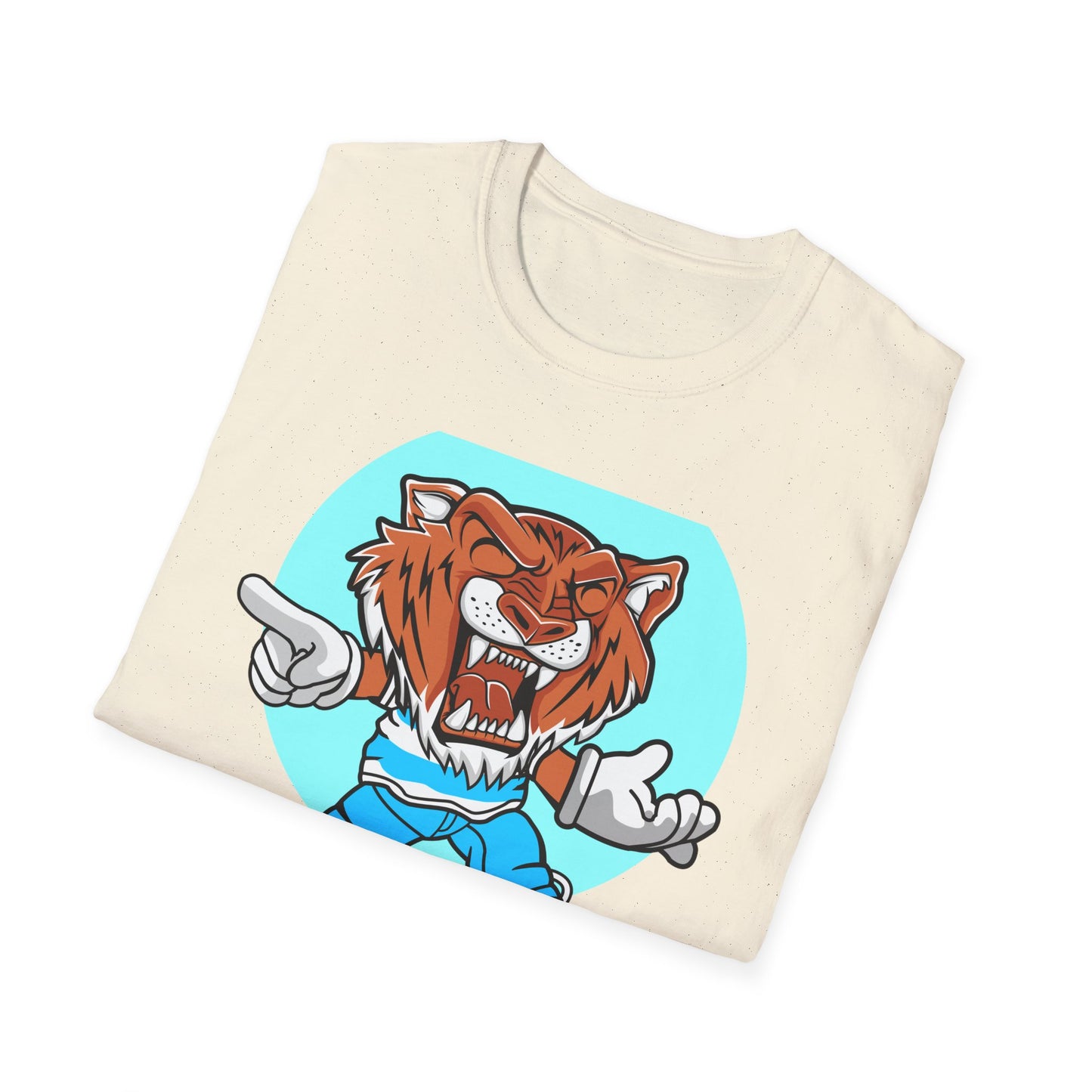 Rad Roaring Tiger Skateboard T-Shirt | Fierce Skater Mascot Graphic Tee for Extreme Style