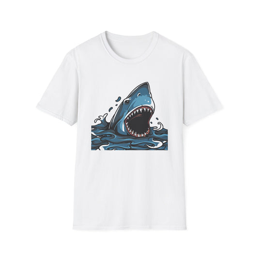 Fierce Great White Shark Attack T-Shirt | Epic Ocean Predator Tee for Marine Life Lovers | Bold & Dynamic Graphic Apparel