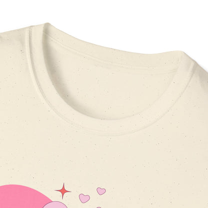 Loved Pink Heart T-Shirt | Trendy Aesthetic Graphic Tee for Women | Cute Self-Love & Valentine's Day Gift