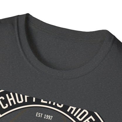 Epic Vintage Chopper Ride T-Shirt | Classic Motorcycle Garage Est. 1997 Tee for Biker Enthusiasts & Gifts