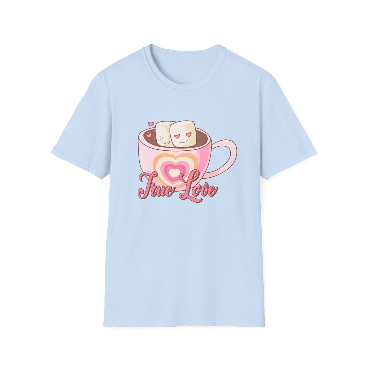 Sweet True Love Hot Chocolate T-Shirt | Adorable Marshmallow Couple Valentine's Day Gift Tee
