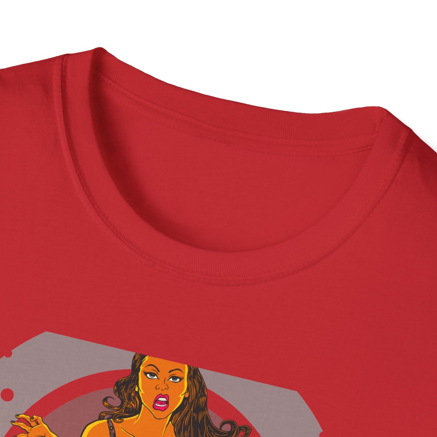 Edgy Retro Pin-Up Girl & Cracked TV Bowling T-Shirt | Bold Pop Art Vibe Women's Tee | Unique Vintage Statement Gift