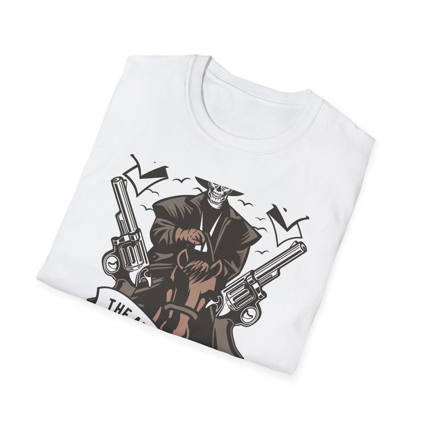 Legendary Wild West Skeleton Cowboy T-Shirt - Iconic American Legend & Vintage Outlaw Rider Tee for Men, Epic Western Culture Fan Gift