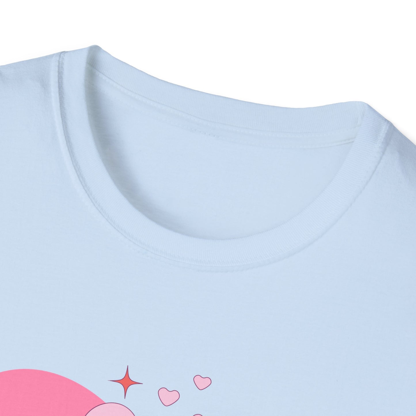 Loved Pink Heart T-Shirt | Trendy Aesthetic Graphic Tee for Women | Cute Self-Love & Valentine's Day Gift