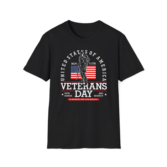 Iconic US Soldier & American Flag T-Shirt | Veterans Day Tribute Tee for Military Heroes & Patriots