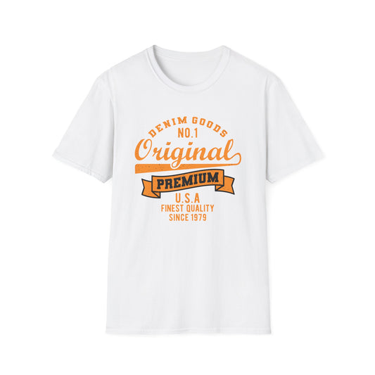 Premium Original USA Denim Goods T-Shirt | Vintage 1979 Finest Quality Classic Tee | Authentic Retro Style Top for Men & Women