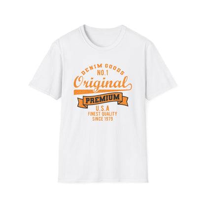 Authentic Vintage Denim Goods No.1 Original T-Shirt - Premium USA Quality Tee Since 1979