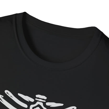 Striking "Live In Death" Skeleton Rib Cage & Red Heart T-Shirt | Unique Anatomical Goth Tee | Deep Meaning Statement Apparel