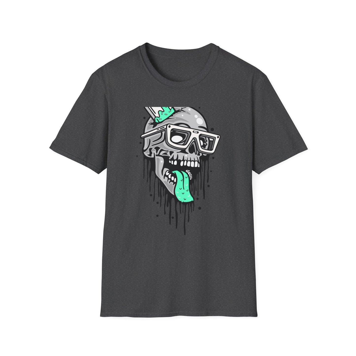 Awesome Melting Skull Popsicle T-Shirt - Cool Sunglasses & Minty Tongue Tee for Summer Vibes & Edgy Style