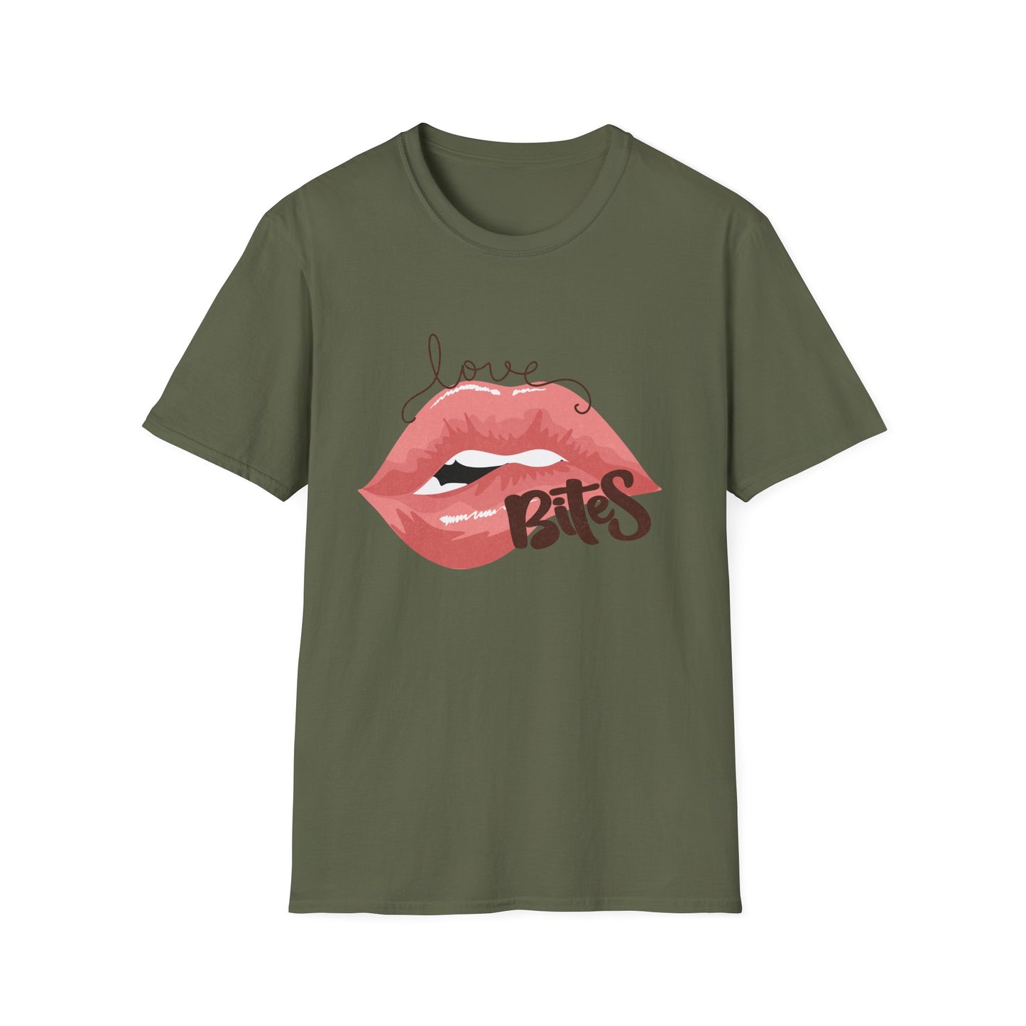 Irresistible Love Bites Lips T-Shirt | Trendy Women's Graphic Tee | Fierce & Chic Statement Top for Her