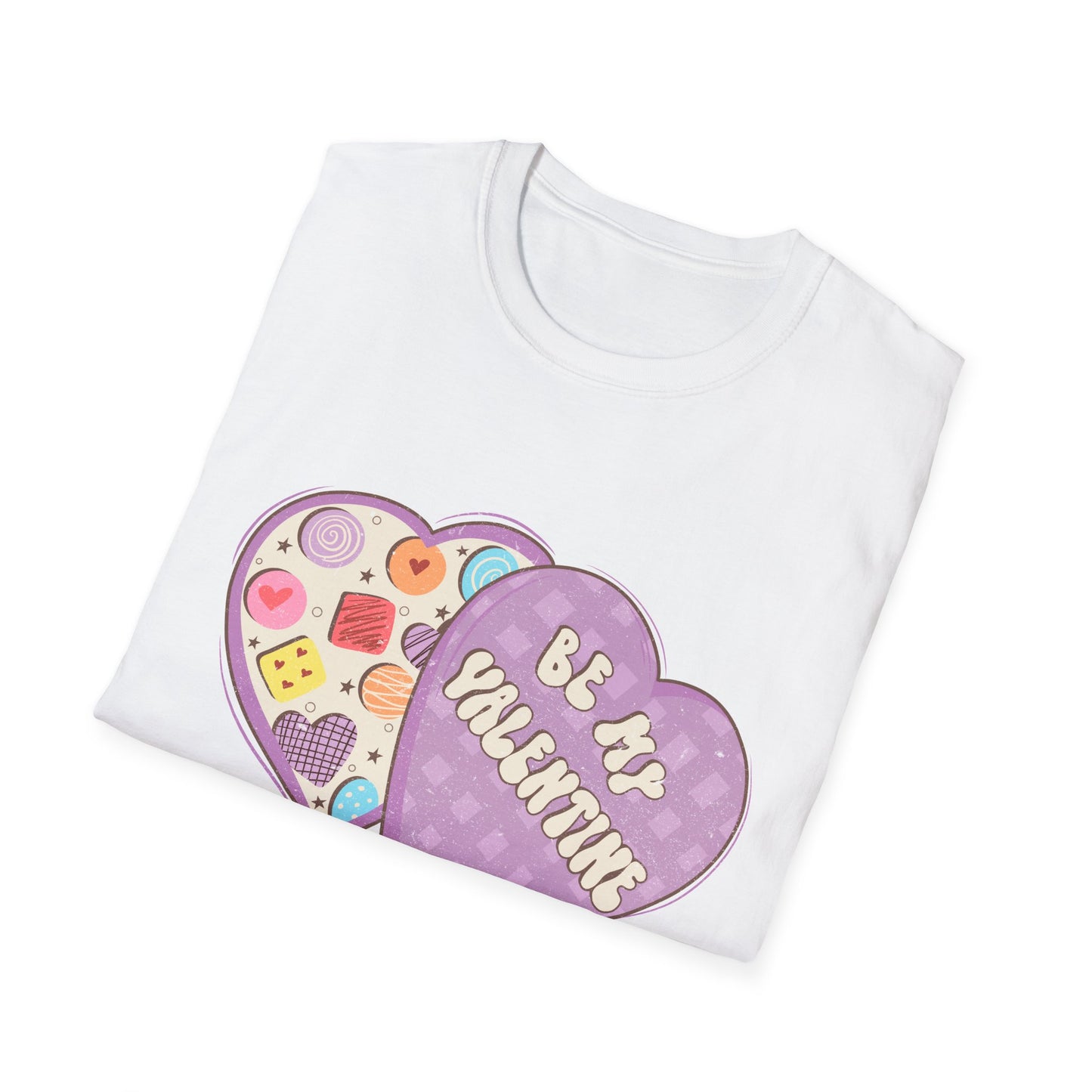 Sweet Retro Vintage 'Be My Valentine' Candy Heart Box T-Shirt | Adorable Valentine's Day Gift Tee