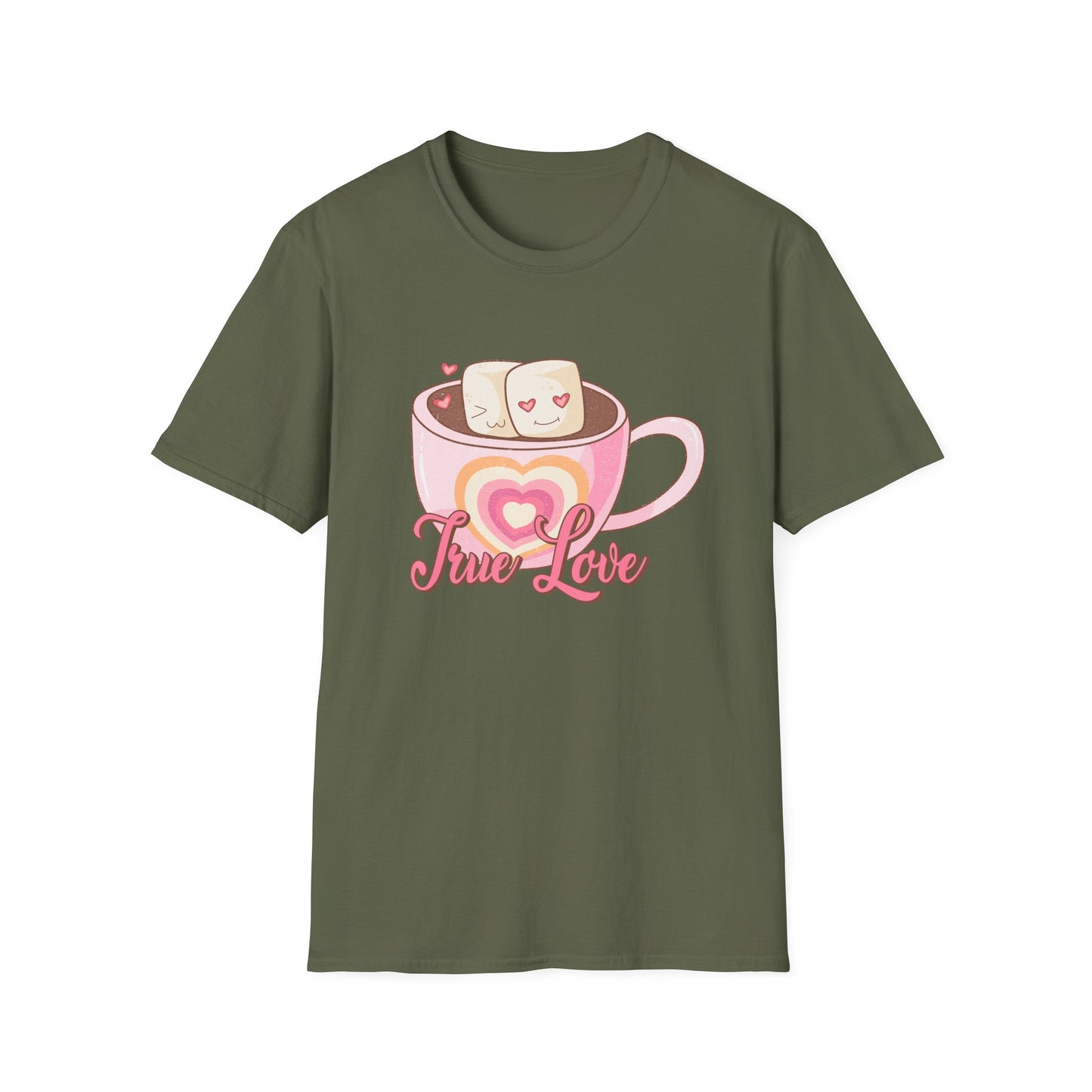 Sweet True Love Hot Chocolate T-Shirt | Adorable Marshmallow Couple Valentine's Day Gift Tee