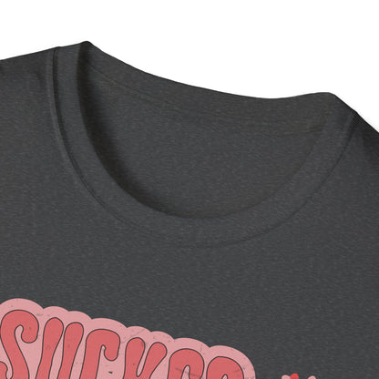 Sweet Sucker For You T-Shirt | Retro Checkered Heart Lollipops | Valentine's Day Love Gift | Adorable & Trendy Romantic Tee