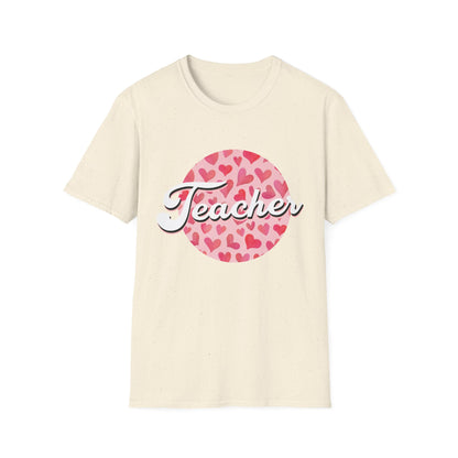 Adorable 'Teacher' T-Shirt with Watercolor Hearts | Perfect Appreciation Gift for Educators | Trendy Back to School Tee