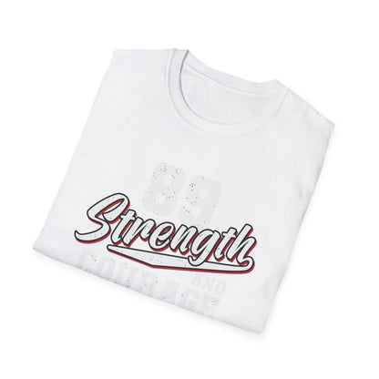 Bold Strength & Courage T-Shirt | Vintage NYC Athletics Dept. Tee | Empowering Retro Gym & Streetwear Style