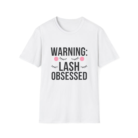 WARNING: Lash Obsessed T-Shirt | Trendy Eyelash Beauty Tee for Makeup Lovers & Lash Artists | Perfect Gift