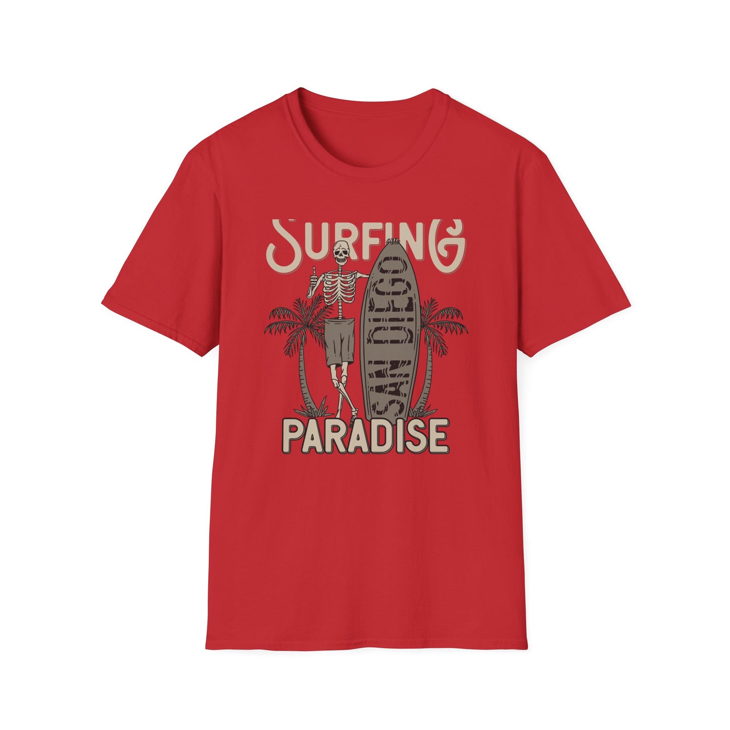 Awesome California Surfing Paradise Skeleton T-Shirt - Vintage Beach Surfer Skull Tee | Epic Summer Vibes