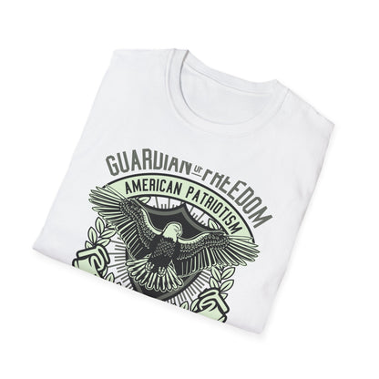 Bold Guardian of Freedom American Patriotism T-Shirt - Majestic Eagle 'Freedom Is Not Free' USA Graphic Tee for Proud Americans