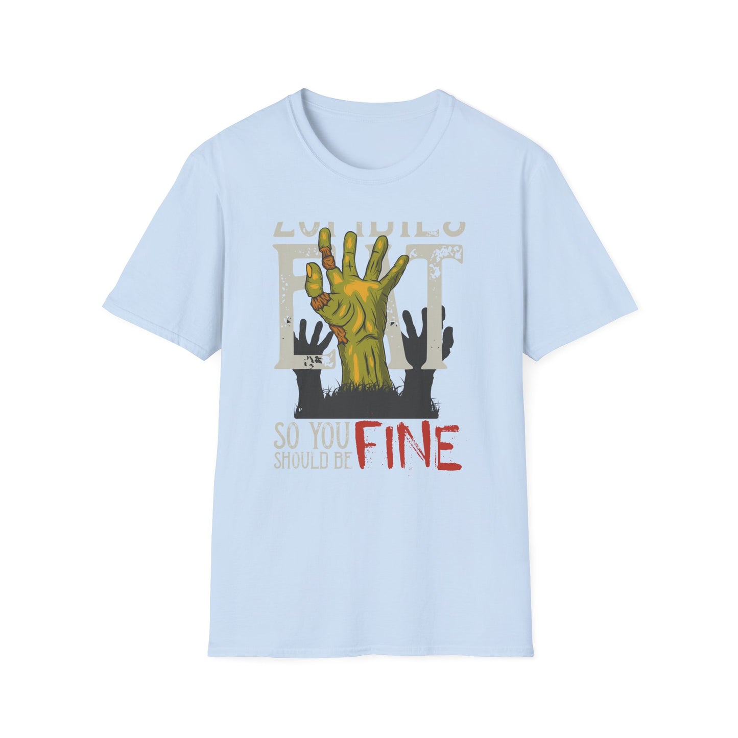 Hilarious Zombie 'Eat Fine' T-Shirt - Epic Horror Humor Tee for Undead Fans & Halloween