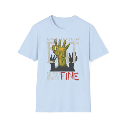 Hilarious Zombie 'Eat Fine' T-Shirt - Epic Horror Humor Tee for Undead Fans & Halloween