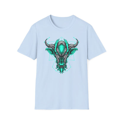 Epic Cybernetic Bull T-Shirt | Striking Sci-Fi Mech Ox Tee | Futuristic Geometric Animal Design | Bold Statement for Gamers & Tech Fans