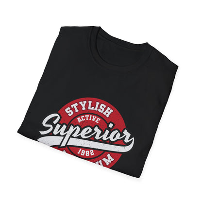 Superior 1982 Vintage T-Shirt | Classic Stylish Active Premium Tee for Men & Women | Iconic Distressed Graphic Top