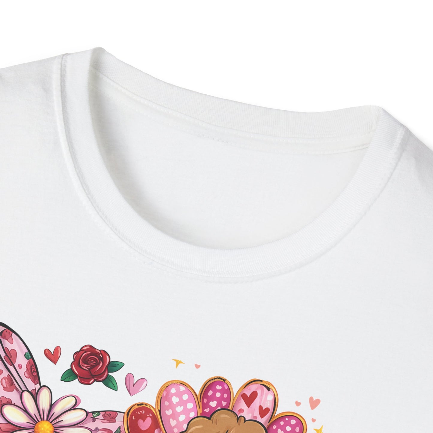 Adorable Valentine's Cupid & Love Heart T-Shirt - Sweet Roses & Bows Tee for Her | Perfect Romantic Gift